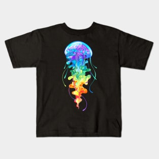 Glowing Rainbow Jellyfish Kids T-Shirt